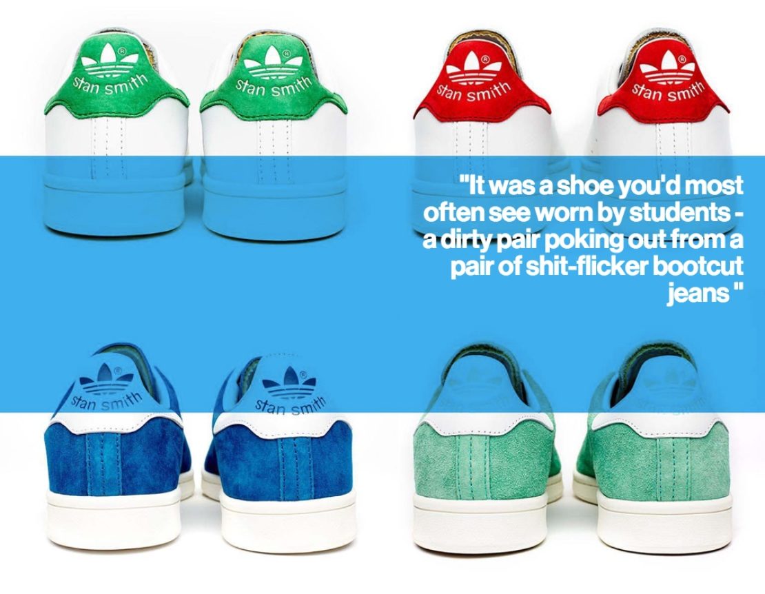 Stan Smith shoes in their different designs and colourways